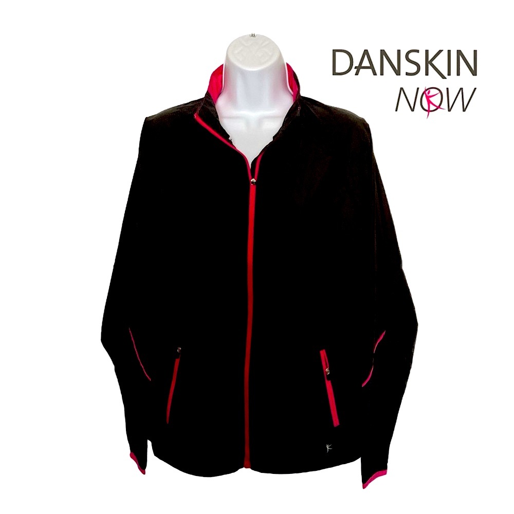 "Danskin Now" Black and Pink Windbreaker M (8-10) Rain Weather Walking Skating